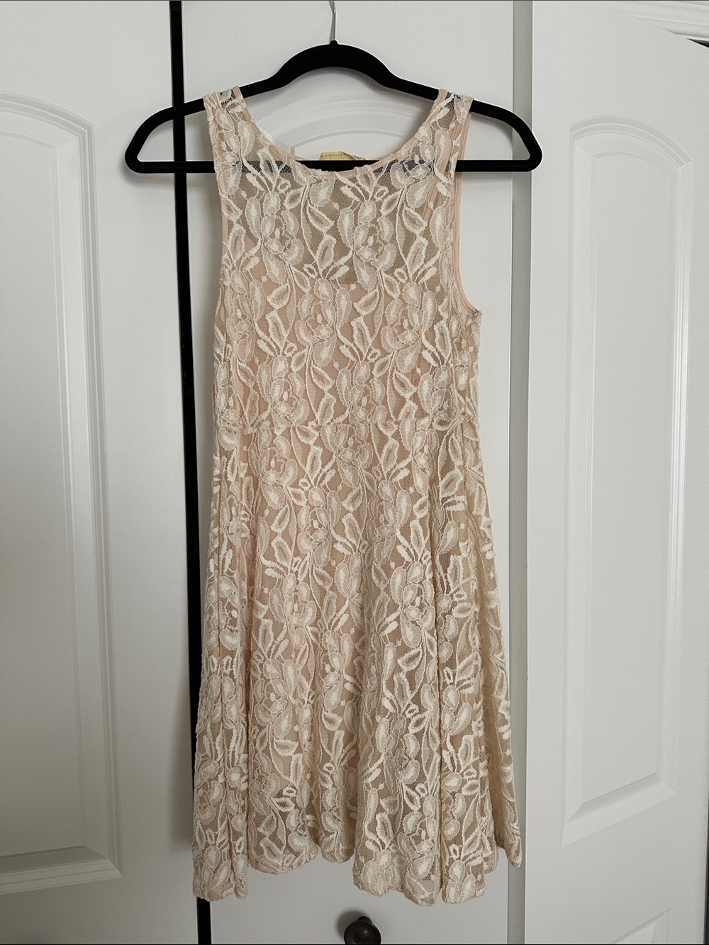 Free People Cream Lace A-Line Dress